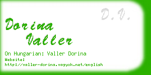 dorina valler business card